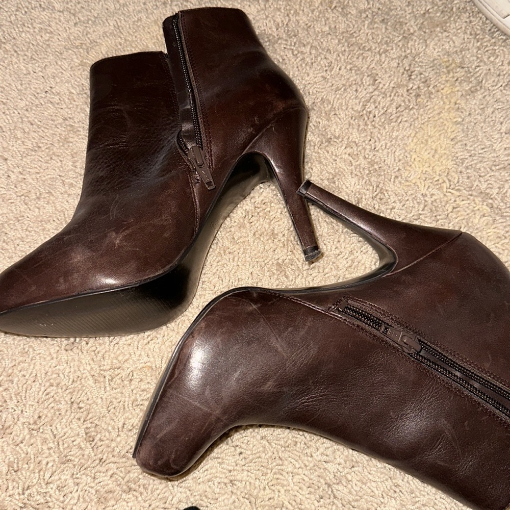 Nine West Brown heeled boots